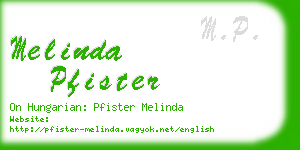 melinda pfister business card